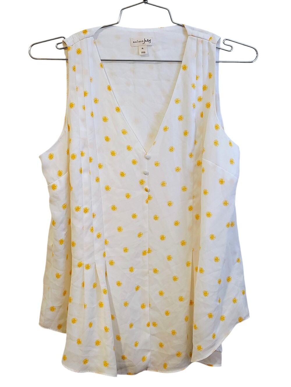 XL Maison Jules Sun Flower Print Sleeveless Top